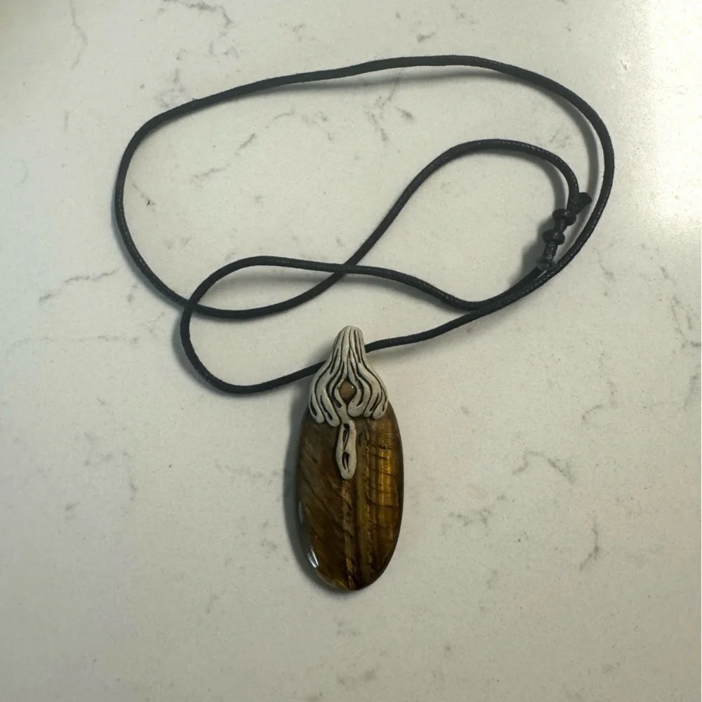 Tiger Eye Adult Colored Stone Necklace Casual Boho‎ 13